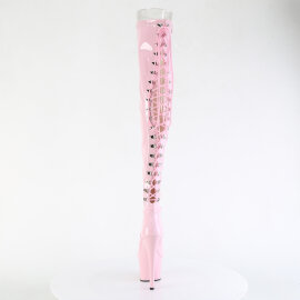Pleaser ADORE-3063 Cuissardes à plateforme Revêtement laqué Paillettes Rose EU-35 / US-5