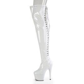 Pleaser ADORE-3063 Cuissardes à plateforme Blanc EU-38 / US-8