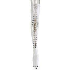 Pleaser ADORE-3063 Cuissardes à plateforme Blanc EU-38 / US-8