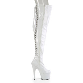 Pleaser ADORE-3063 Cuissardes à plateforme Blanc EU-38 / US-8