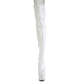 Pleaser ADORE-3063 Cuissardes à plateforme Blanc...