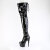 Pleaser ADORE-3850 Cuissardes à plateforme Revêtement laqué Noir EU-40 / US-10