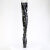 Pleaser ADORE-3850 Cuissardes à plateforme Revêtement laqué Noir EU-41 / US-11