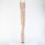 Pleaser ADORE-3850 Cuissardes à plateforme Revêtement laqué Beige EU-35 / US-5