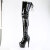 Pleaser ADORE-4000SLT Cuissardes à plateforme Revêtement laqué Noir EU-38 / US-8