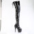 Pleaser ADORE-4000SLT Cuissardes à plateforme Revêtement laqué Noir EU-38 / US-8