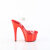 Pleaser ADORE-708 Sandales à plateforme Chrome Transparent Rouge EU-37 / US-7