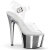 Pleaser ADORE-708 Sandales à plateforme Chrome Transparent Argent EU-44 / US-14