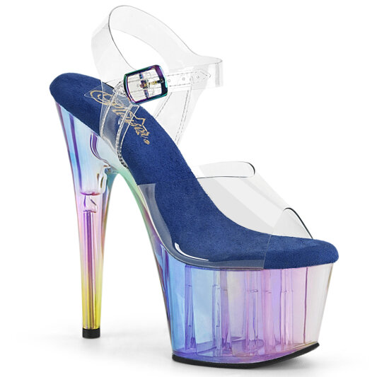 Pleaser ADORE-708HT Sandales à plateforme Transparent Multicolore fumé EU-36 / US-6