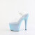 Pleaser ADORE-708LG Sandales à plateforme Transparent Paillettes Bleu EU-37 / US-7