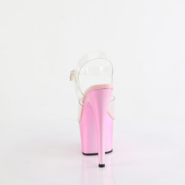 Pleaser ADORE-708LQ Sandales à plateforme Transparent Holo Rose EU-38 / US-8