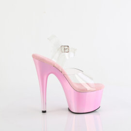 Pleaser ADORE-708LQ Sandales à plateforme Transparent Holo Rose EU-38 / US-8