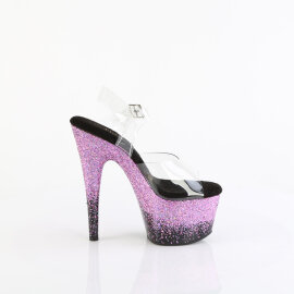 Pleaser ADORE-708SS Sandales à plateforme Transparent Paillettes Lilas EU-35 / US-5