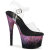 Pleaser ADORE-708SS Sandales à plateforme Transparent Paillettes Lilas EU-35 / US-5
