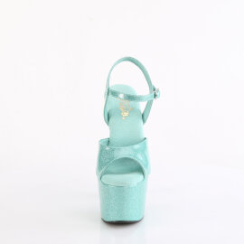 Pleaser ADORE-709GP Sandales à plateforme Revêtement laqué Paillettes Vert Bleu EU-37 / US-7