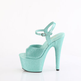 Pleaser ADORE-709GP Sandales à plateforme Revêtement laqué Paillettes Vert Bleu EU-37 / US-7