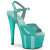 Pleaser ADORE-709GP Sandales à plateforme Revêtement laqué Paillettes Vert Bleu EU-38 / US-8