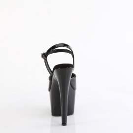 Pleaser ADORE-709GP Sandales à plateforme Revêtement laqué Paillettes Noir EU-38 / US-8