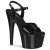 Pleaser ADORE-709GP Sandales à plateforme Revêtement laqué Paillettes Noir EU-38 / US-8