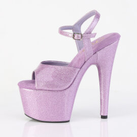 Pleaser ADORE-709GP Sandales à plateforme Revêtement laqué Paillettes Lilas clair EU-41 / US-11