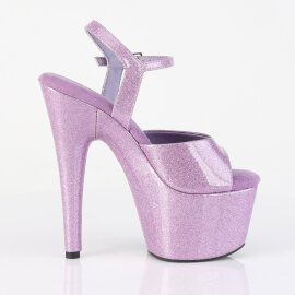 Pleaser ADORE-709GP Sandales à plateforme Revêtement laqué Paillettes Lilas clair EU-41 / US-11