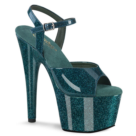 Pleaser ADORE-709GP Sandales à plateforme Revêtement laqué Paillettes Vert EU-39 / US-9