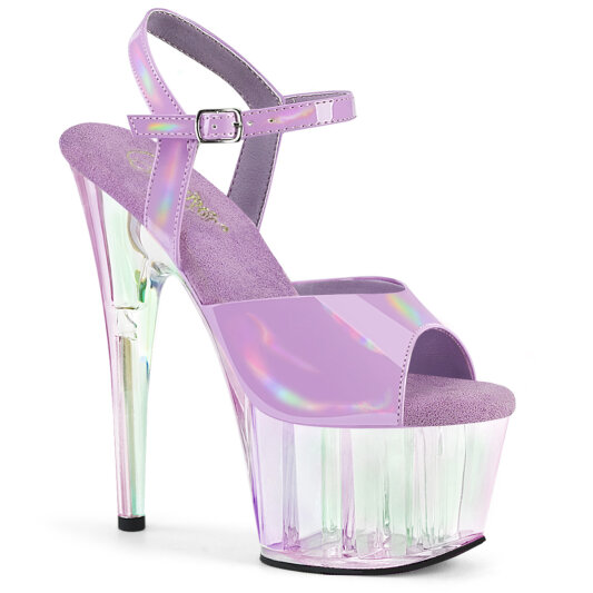 Pleaser ADORE-709HT Sandales à plateforme Holo Lilas fumé EU-35 / US-5