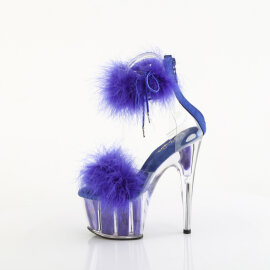 Pleaser ADORE-724F Sandales à plateforme Transparent Bleu EU-35 / US-5