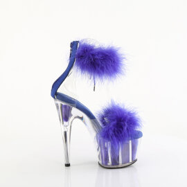 Pleaser ADORE-724F Sandales à plateforme Transparent Bleu EU-36 / US-6
