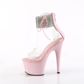 Pleaser ADORE-724RS Sandales à plateforme Transparent Strass Rose EU-35 / US-5
