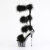 Pleaser ADORE-728F Sandales à plateforme Transparent Noir EU-35 / US-5