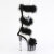 Pleaser ADORE-728F Sandales à plateforme Transparent Noir EU-35 / US-5