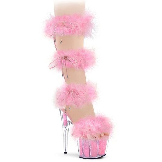 Pleaser ADORE-728F Sandales à plateforme Transparent Rose EU-38 / US-8