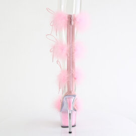 Pleaser ADORE-728F Sandales à plateforme Transparent Rose EU-38 / US-8