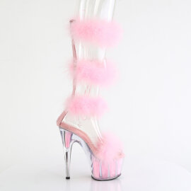 Pleaser ADORE-728F Sandales à plateforme Transparent Rose EU-38 / US-8