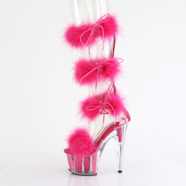 Pleaser ADORE-728F Sandales à plateforme Transparent Rose EU-37 / US-7