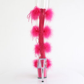 Pleaser ADORE-728F Sandales à plateforme Transparent Rose EU-37 / US-7