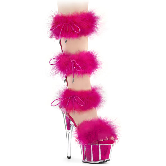 Pleaser ADORE-728F Sandales à plateforme Transparent Rose EU-38 / US-8