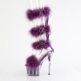 Pleaser ADORE-728F Sandales à plateforme Transparent Lilas EU-37 / US-7