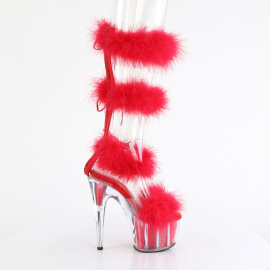 Pleaser ADORE-728F Sandales à plateforme Transparent Rouge EU-35 / US-5