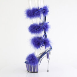 Pleaser ADORE-728F Sandales à plateforme Transparent Bleu EU-35 / US-5