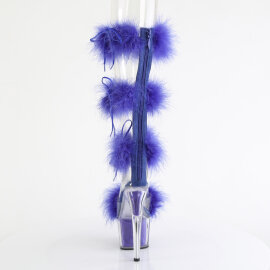 Pleaser ADORE-728F Sandales à plateforme Transparent Bleu EU-35 / US-5