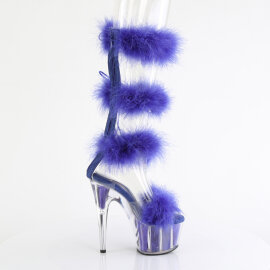 Pleaser ADORE-728F Sandales à plateforme Transparent Bleu EU-35 / US-5