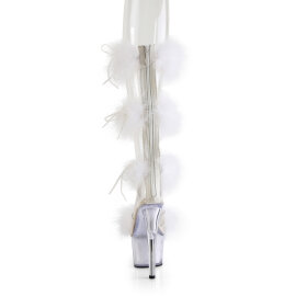 Pleaser ADORE-728F Sandales à plateforme Transparent Blanc EU-35 / US-5