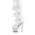 Pleaser ADORE-728F Sandales à plateforme Transparent Blanc EU-37 / US-7