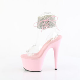 Pleaser ADORE-791-2RS Sandales à plateforme Transparent Strass Rose EU-37 / US-7