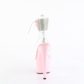 Pleaser ADORE-791-2RS Sandales à plateforme Transparent Strass Rose EU-37 / US-7