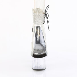 Pleaser ADORE-791-2RS Sandales à plateforme Transparent Strass Noir EU-41 / US-11