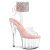 Pleaser ADORE-791-2RS Sandales à plateforme Transparent Strass Rose EU-37 / US-7