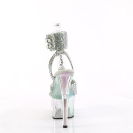 Pleaser ADORE-791HTRS Sandales à plateforme Holo Strass Argent EU-35 / US-5